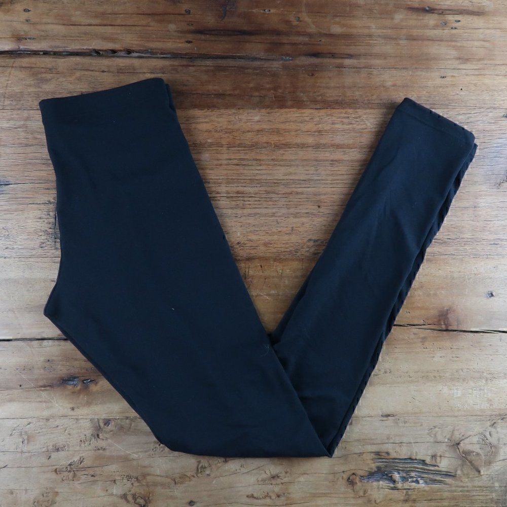 FELINA BLACK SUPER SOFT FASHION LEGGINGS SIZE XS
